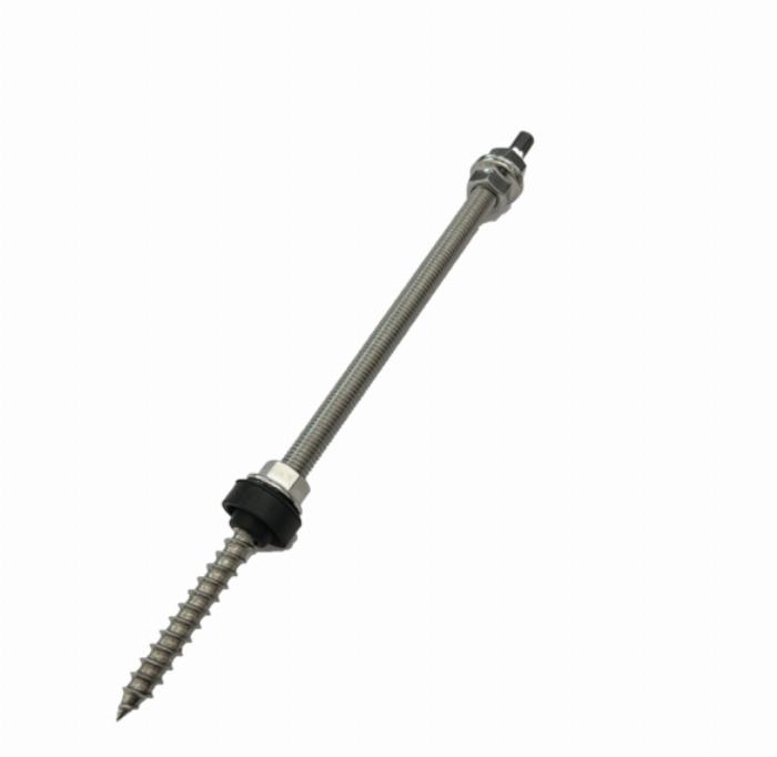 Tornillo hexagonal para chapa y arandela de estanqueidad S5,5x25 A2