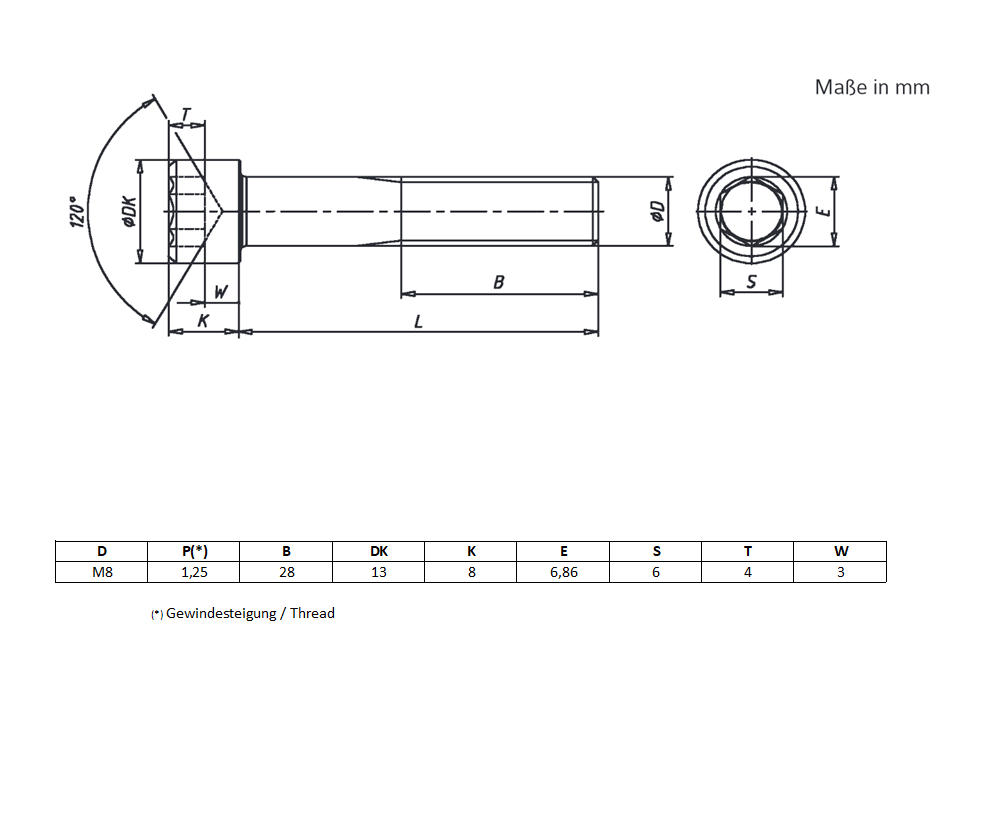 Tornillo DIN 912 M8x35 acero inoxidable